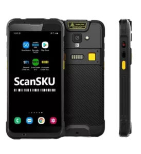 Front, back and side view of ScanSKU BARCODE SCANNER C66 1D & 2D